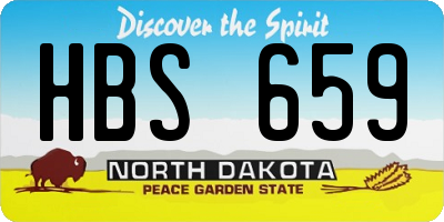 ND license plate HBS659