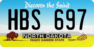 ND license plate HBS697