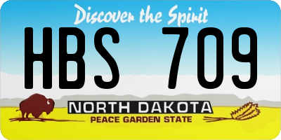 ND license plate HBS709