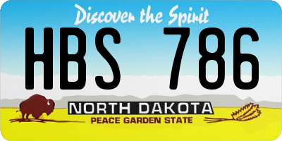ND license plate HBS786