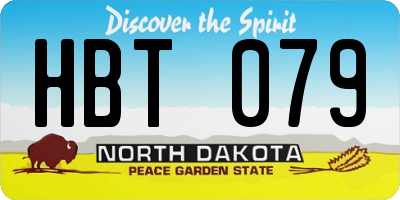 ND license plate HBT079