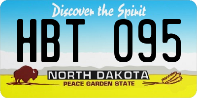 ND license plate HBT095