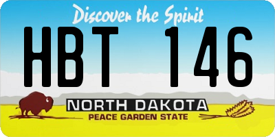 ND license plate HBT146