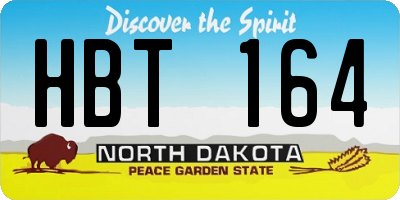 ND license plate HBT164