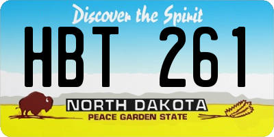 ND license plate HBT261