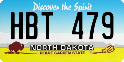ND license plate HBT479
