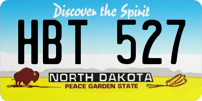 ND license plate HBT527