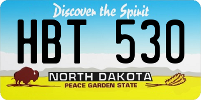 ND license plate HBT530