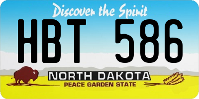 ND license plate HBT586