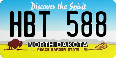 ND license plate HBT588