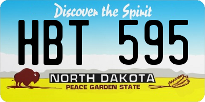 ND license plate HBT595