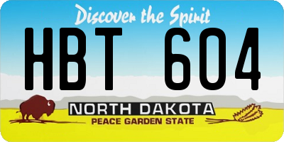 ND license plate HBT604