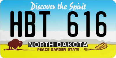 ND license plate HBT616