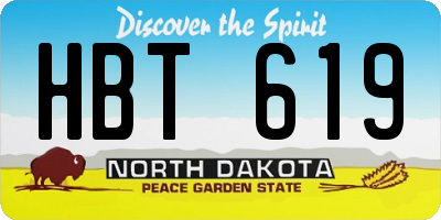 ND license plate HBT619