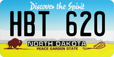 ND license plate HBT620