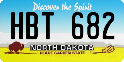 ND license plate HBT682