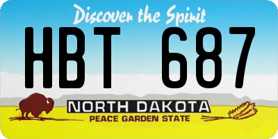 ND license plate HBT687