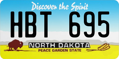 ND license plate HBT695