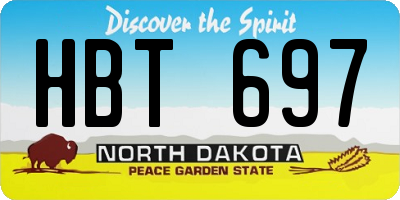 ND license plate HBT697