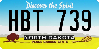 ND license plate HBT739