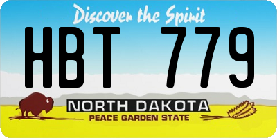 ND license plate HBT779
