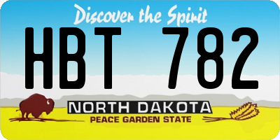 ND license plate HBT782