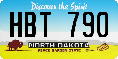 ND license plate HBT790