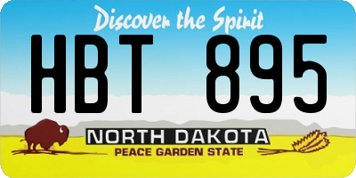 ND license plate HBT895