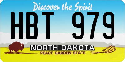 ND license plate HBT979