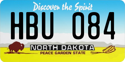 ND license plate HBU084