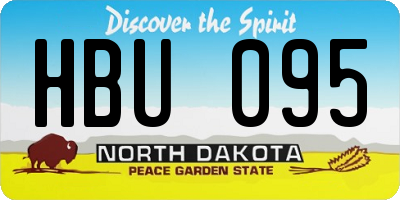 ND license plate HBU095