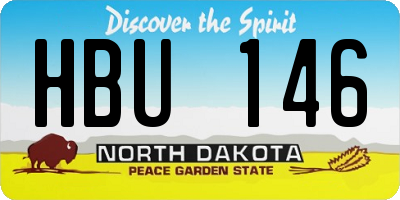 ND license plate HBU146