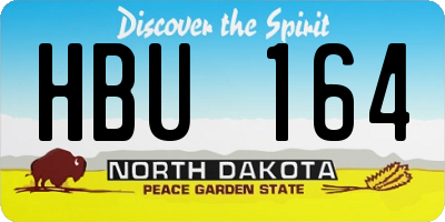 ND license plate HBU164