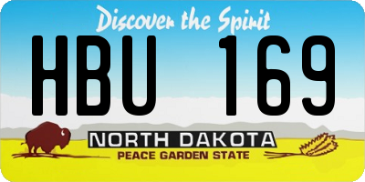 ND license plate HBU169