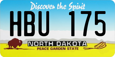 ND license plate HBU175