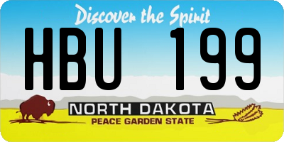 ND license plate HBU199