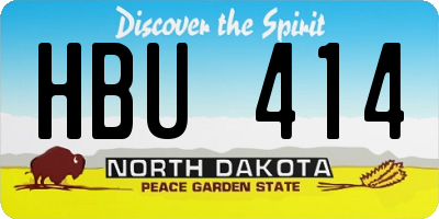 ND license plate HBU414