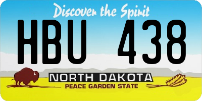 ND license plate HBU438