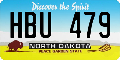 ND license plate HBU479