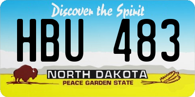 ND license plate HBU483