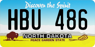 ND license plate HBU486