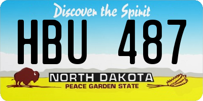 ND license plate HBU487