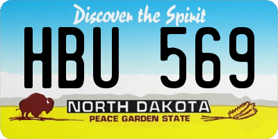 ND license plate HBU569