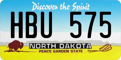 ND license plate HBU575