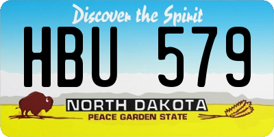 ND license plate HBU579