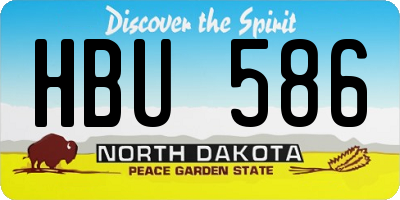 ND license plate HBU586