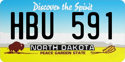 ND license plate HBU591