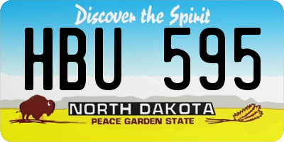 ND license plate HBU595