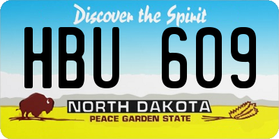 ND license plate HBU609