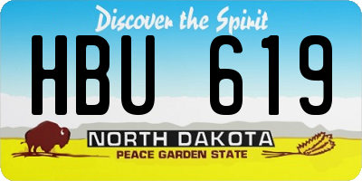 ND license plate HBU619